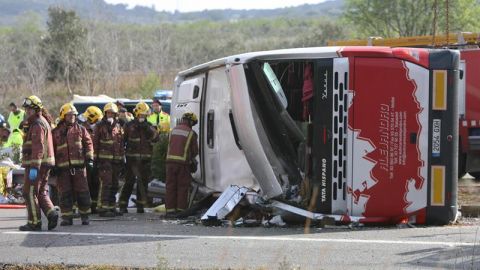 Accidente de autob&uacute;s en Tarragona