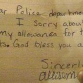 Carta de Allison a la policía