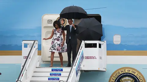 Michelle y Barack Obama a su llegada a La Habana Michelle y Barack Obama a su llegada a La Habana