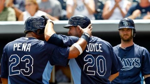 El equipo de b&eacute;isbol de los Tampa Bay Rys de Estados Unidos.