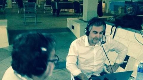 Carlos Alsina con el jefe de Internacional de Onda Cero, &Aacute;ngel Gonzalo. 
