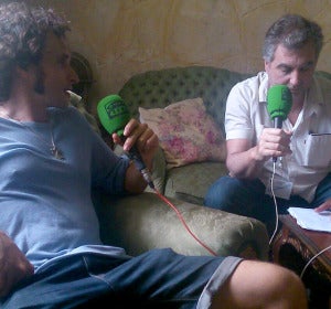 Alsina con el empresario Armando Ausean. Alsina con el empresario Armando Ausean.