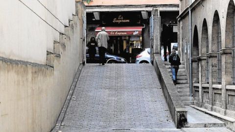 Rampa que conduce al juzgado de Palma de Mallorca