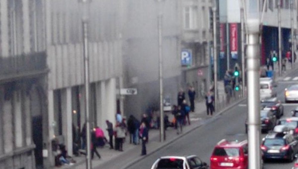 Explosión en la estación de metro de Bruselas de Maalbeek