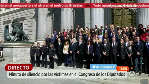 Frame 10.026667 de: Minuto de silencio en el Congreso de los Diputados por las víctimas del atentado de Bruselas Frame 10.026667 de: Minuto de silencio en el Congreso de los Diputados por las víctimas del atentado de Bruselas