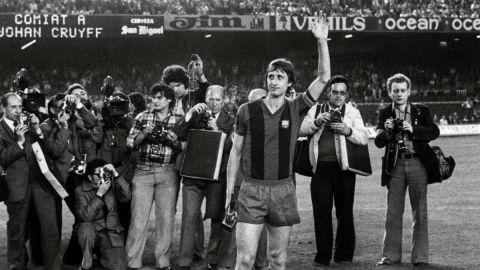 Cruyff, en su &eacute;poca como jugador del Barcelona