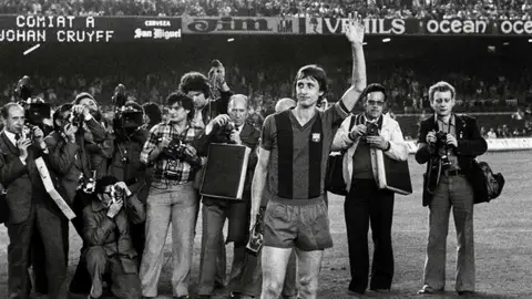 Cruyff, en su época como jugador del Barcelona Cruyff, en su época como jugador del Barcelona