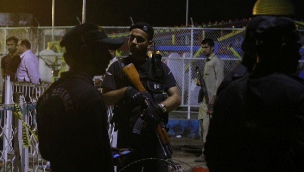 Fuerzas de seguridad en Lahore.