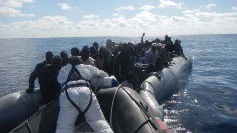 Rescate frente a las costas de Libia. 
