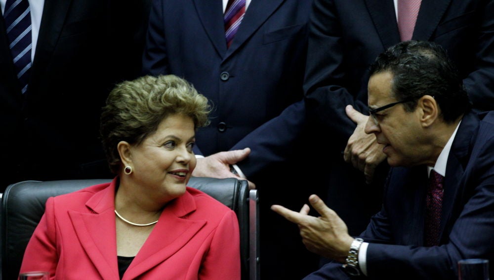 Dilma Rouseff con Henrique Alves.