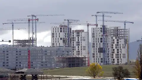 Edificios en construcción Bloque de edificios en construcción