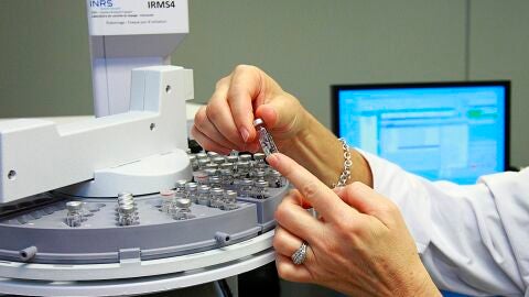 Muestras en un laboratorio