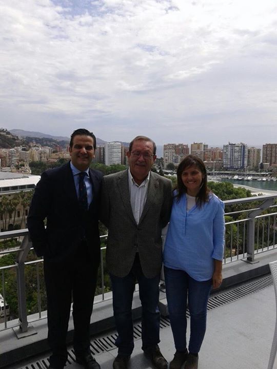 Manolo Rincón desde la terraza del Hotel Málaga Palacio Manolo Rincón desde la terraza del Hotel Málaga Palacio