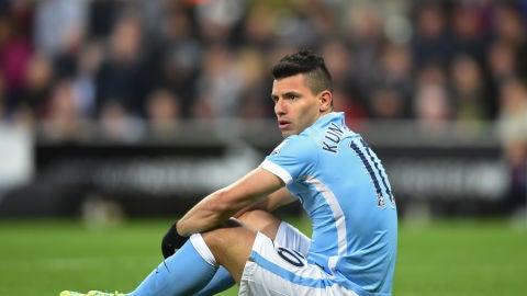 El Kun Ag&uuml;ero lamenta una ocasi&oacute;n ante el Newcastle
