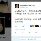 Primer tuit de El Quijote