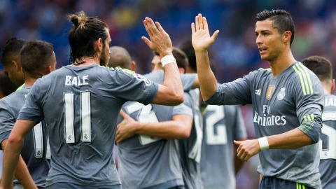 Cristiano y Bale celebran un gol con el Real Madrid