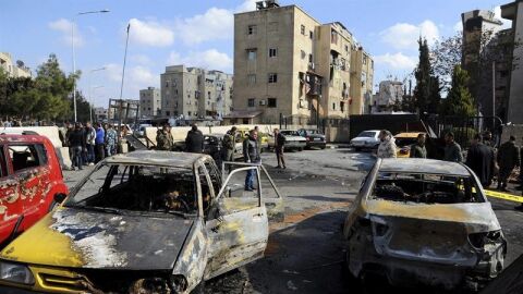 Atentado en el distrito de Masaken Barza en Damasco, Siria, en febrero de 2016