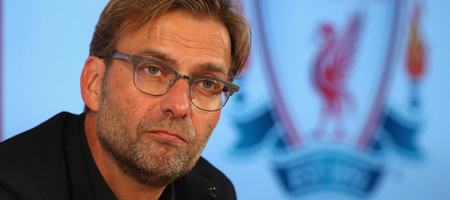Jurgen Klopp en rueda de prensa con el Liverpool Jurgen Klopp en rueda de prensa con el Liverpool
