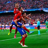 Saúl celebra su golazo al Bayern de Múnich Saúl celebra su golazo al Bayern de Múnich