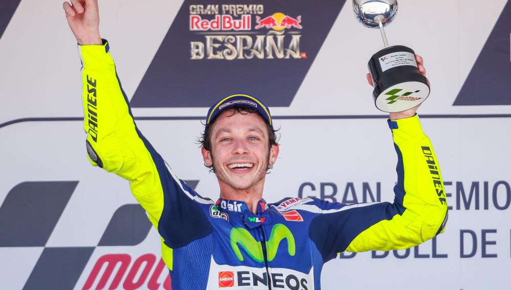 Rossi celebra el GP de Jérez