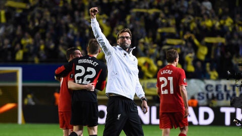 Jurgen Klopp al finalizar el partido de ida ante el Villarreal