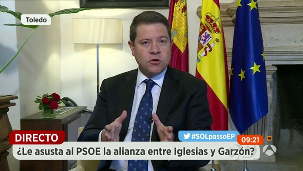 García-Page: "No hay que tomarse a broma la confluencia entre IU y Podemos" García-Page: "No hay que tomarse a broma la confluencia entre IU y Podemos"