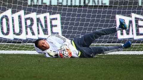 Keylor Navas entrenando Keylor Navas entrenando