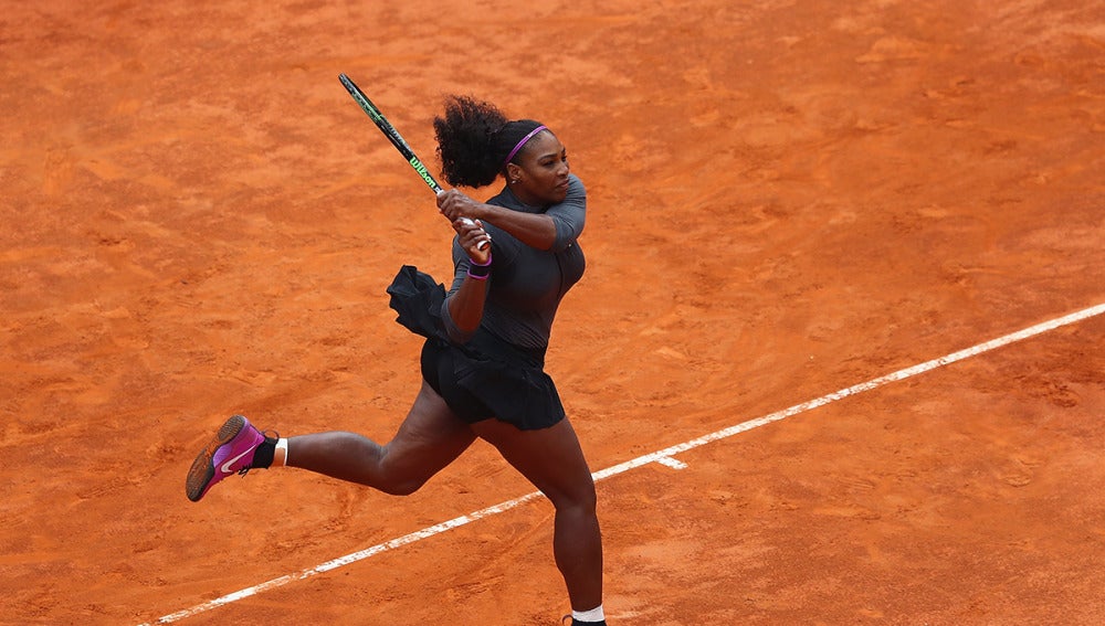 Serena Williams durante la final de torneo de Roma