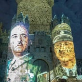 Proyección de las imágenes de Franco y Himmler en Guadamur (Toledo)