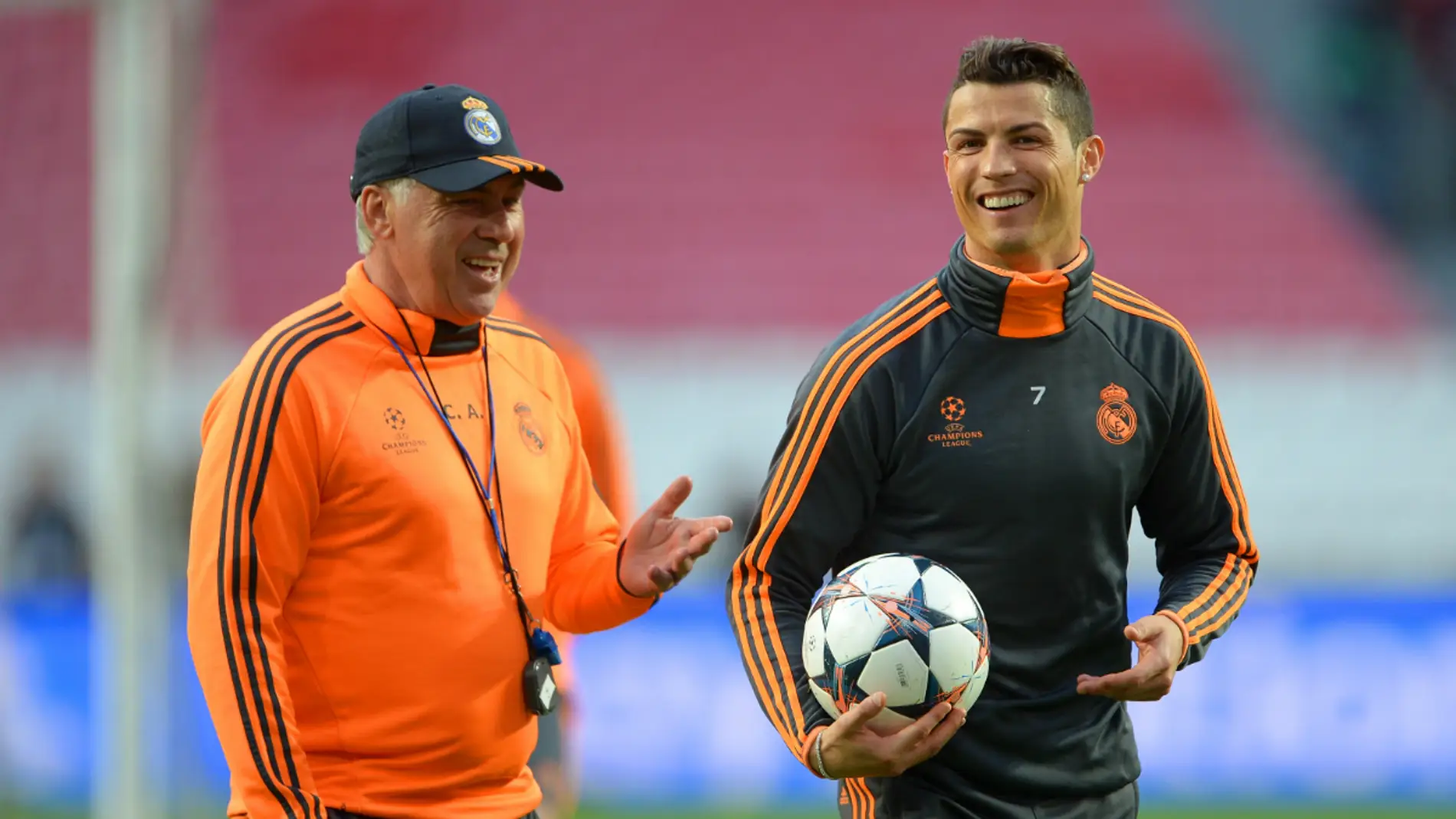 Ancelotti, junto a Cristiano Ronaldo