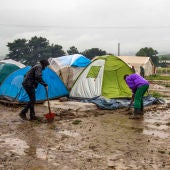 Refugiados en Idomeni