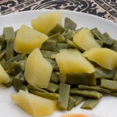 Judías verdes con patatas y mahonesa de ajo y pimentón