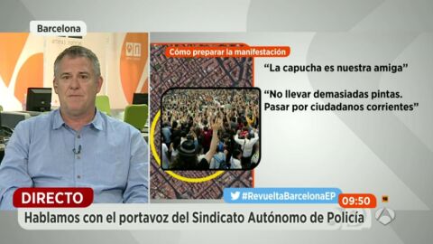 El portavoz del Sindicato Aut&oacute;nomo de la Polic&iacute;a de Barcelona, Valent&iacute; Anad&oacute;n