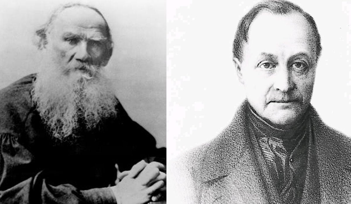 Los inspiradores: León Tolstói y Auguste Comte Los inspiradores: León Tolstói y Auguste Comte
