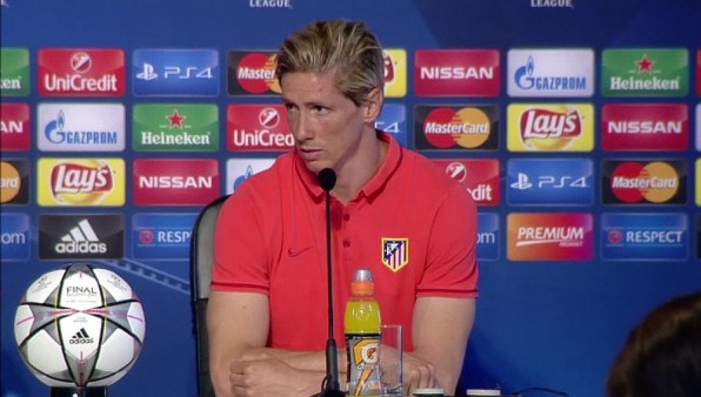 Fernando Torres en la rueda de prensa previa a la final