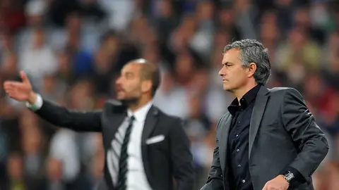 Mourinho y Guardiola en un Madrid-Barça Mourinho y Guardiola en un Madrid-Barça