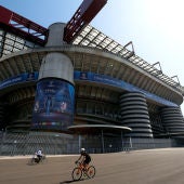 Vista picada del estadio de San Siro en Milán