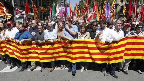 Manifestación en Barcelona contra las medidas del Gobierno Manifestación en Barcelona contra las medidas del Gobierno