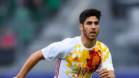 Marco Asensio en su primer partido con la Roja Marco Asensio en su primer partido con la Roja