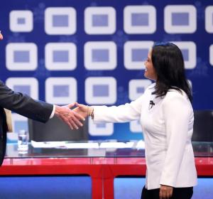Fujimori y Kuczynski, el el debate. Fujimori y Kuczynski, el el debate.