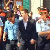 Messi, compareciendo ante la Justicia española