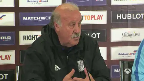 Vicente del Bosque, durante una rueda de prensa Vicente del Bosque, durante una rueda de prensa
