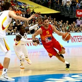 Rudy Fernández con España en un encuentro ante Alemania Rudy Fernández con España en un encuentro ante Alemania
