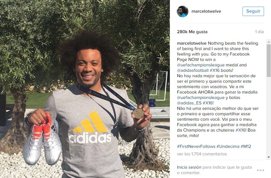 Marcelo sortea en redes sociales su medalla de campeón de la Champions Marcelo sortea en redes sociales su medalla de campeón de la Champions
