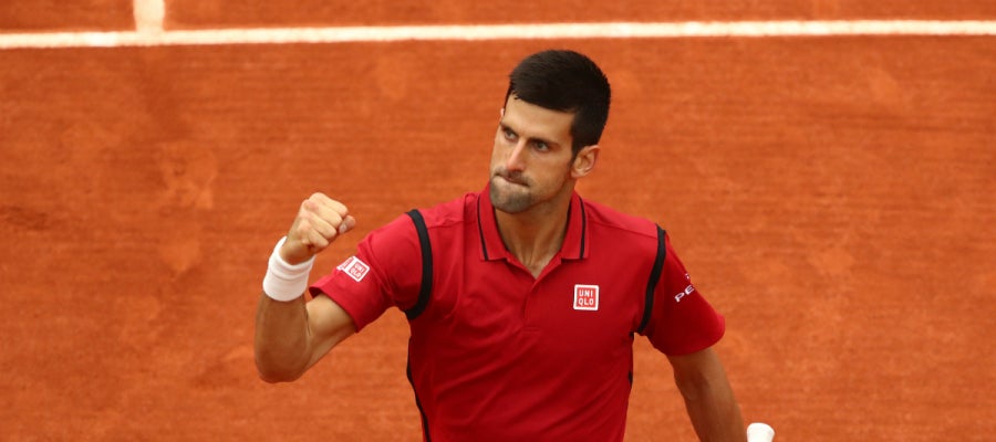 Djokovic celebra un punto Djokovic celebra un punto