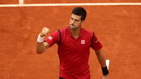 Djokovic celebra un punto