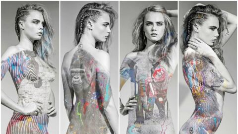 Cara Delevinge se desnuda contra la caza furtiva en &Aacute;frica