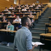 Estudiantes durante un examen de Selectividad