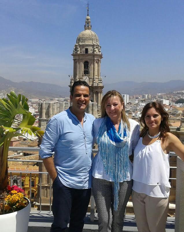Mari Paz Hurtado en Málaga en la Onda desde la terraza del AC Málaga Palacio Mari Paz Hurtado en Málaga en la Onda desde la terraza del AC Málaga Palacio