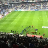 Partido en el estadio Tartiere de Oviedo Partido en el estadio Tartiere de Oviedo